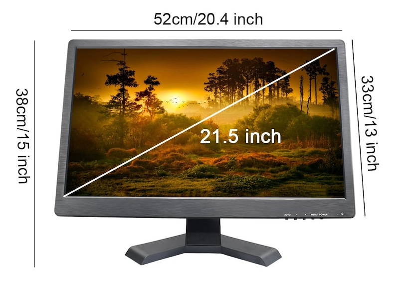 Οθόνη LCD LED vesa 21 ιντσών για κάμερες με bnc