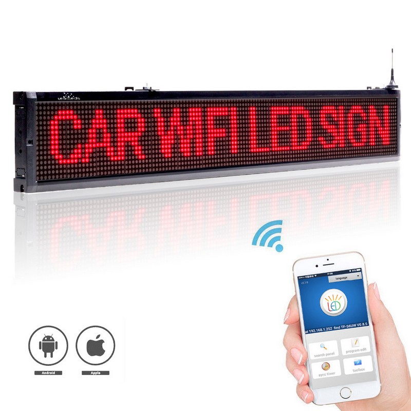 Οθόνη LED WiFi για επιχειρήσεις, κόκκινο, 101cm