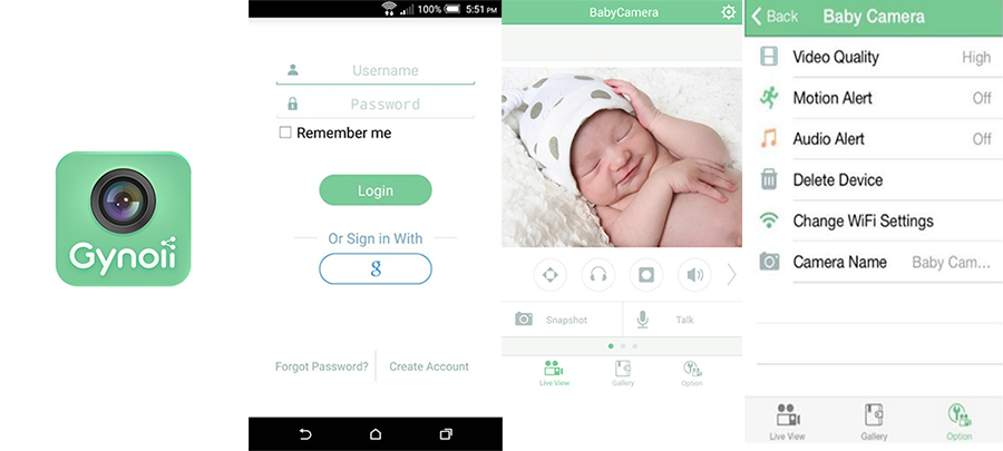 εφαρμογή gynoii baby monitor