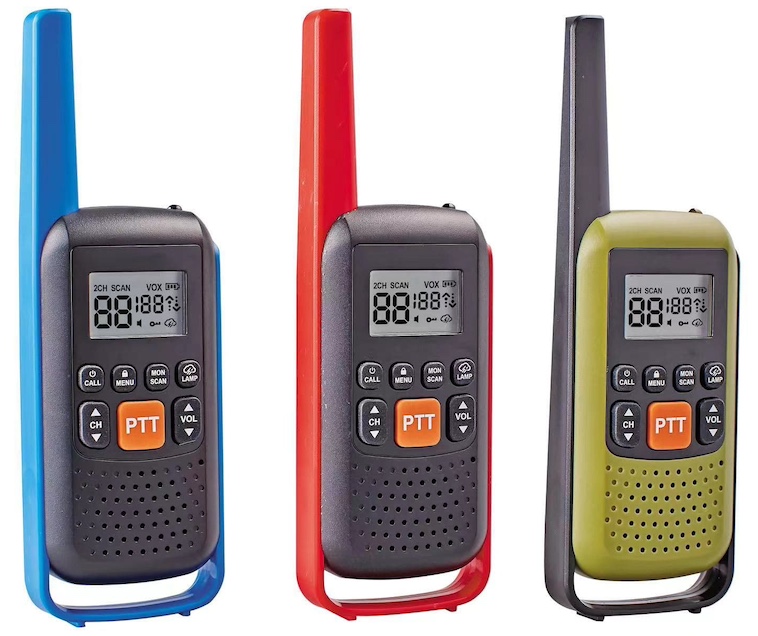 walkie-talkie με ενσωματωμένο φακό LED