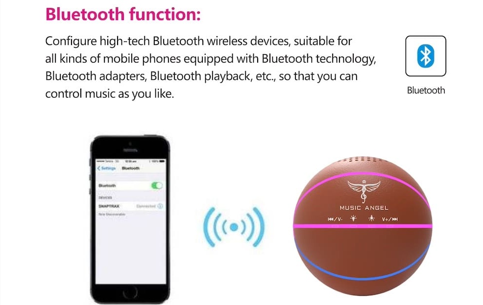 μπάλα μίνι φορητό ηχείο φορητό bluetooth