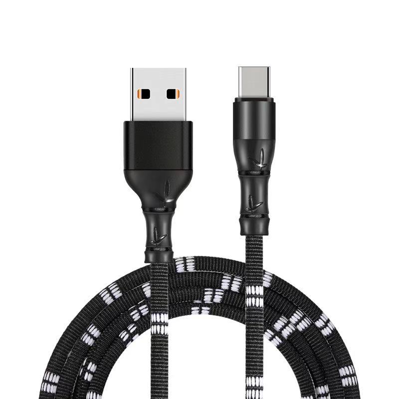 καλώδιο usb τύπου-c σε σχεδιασμό μπαμπού