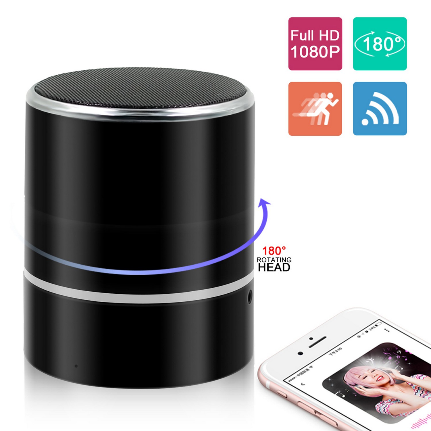 κάμερα σε ηχείο full hd wifi bluetooth