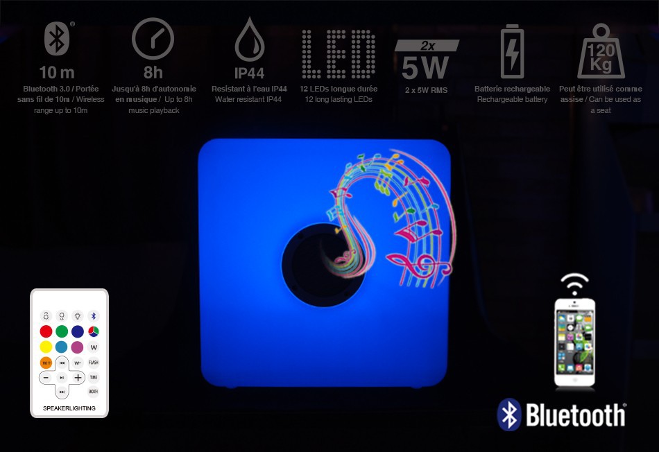 bluetooth φωτεινό ηχείο κήπου led