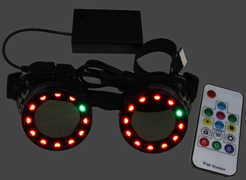 steampunk γοτθικά γυαλιά led rave party design