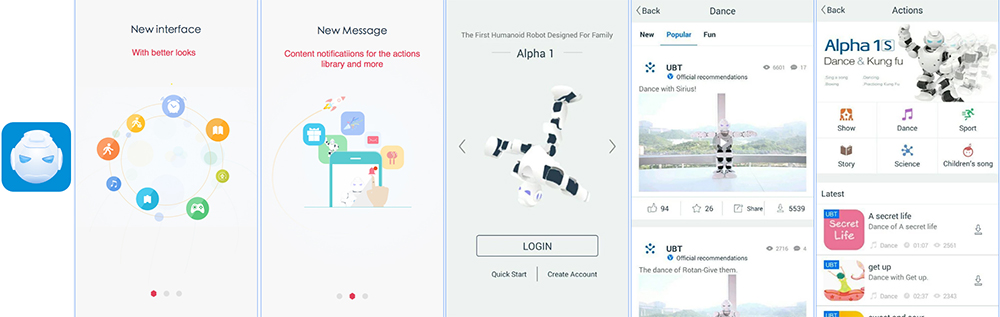 Εφαρμογές για ρομπότ άλφα 1 ubtech