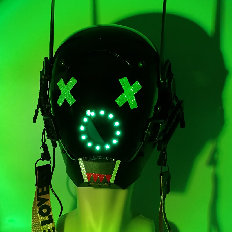 RAVE HELMET PARTY ΦΩΤΙΣΜΟΣ στο κεφάλι